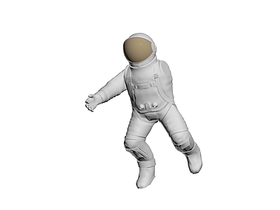 宇航员3D模型灰模