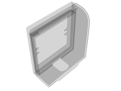 灰色3D显示器模型