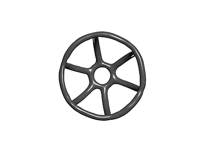 三辐式方向盘模型
