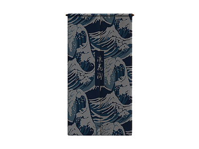 海浪图案日式挂画