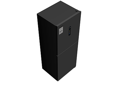 黑色双门冰箱模型
