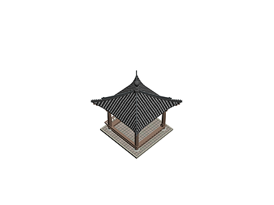 传统中式四角凉亭