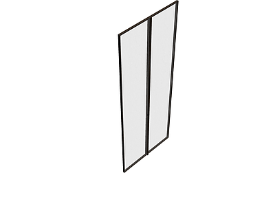 深色框双扇屏风