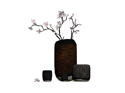 陶瓷花瓶插花组合
