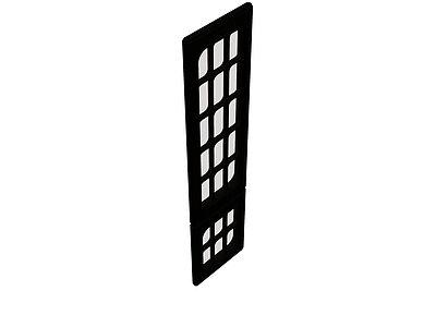 黑色镂空格栅屏风