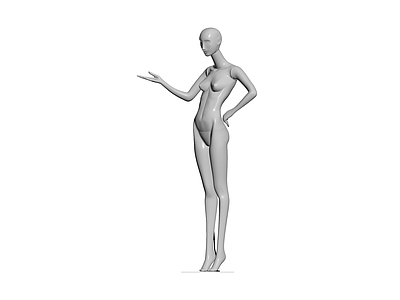 女性人体雕塑灰模