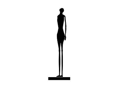 黑色女性人体雕塑