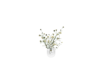 白色纹理花瓶插花