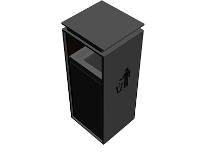 现代双分类户外垃圾桶