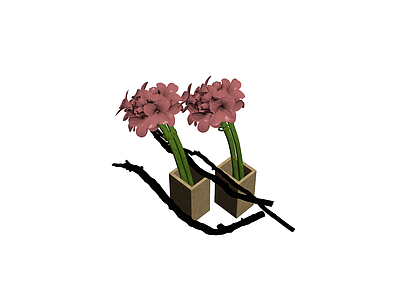 组合盆栽插花摆件