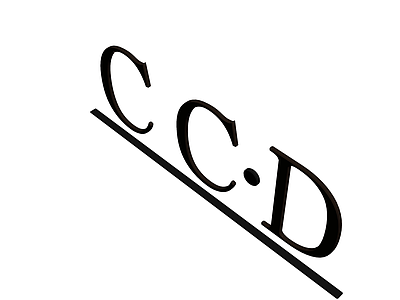 3D立体字母C.C.D装饰