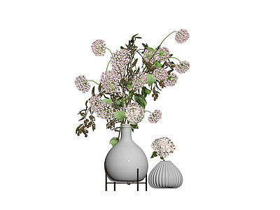 花瓶插花组合摆件