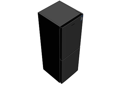 黑色三门冰箱模型