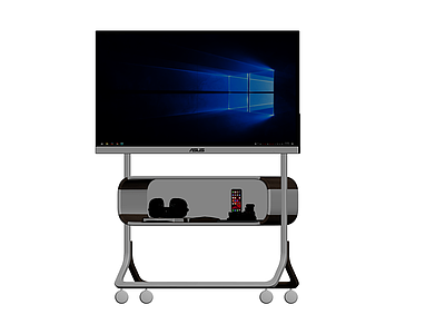 带轮电视置物架