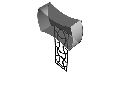镂空立柱与拱顶组合体