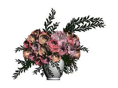 花瓶花卉组合盆栽
