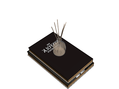 书籍与香薰组合摆件