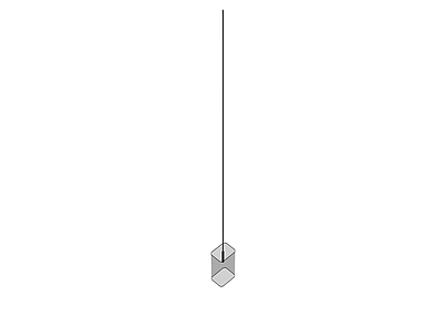 悬挂式灰色长方体灯具