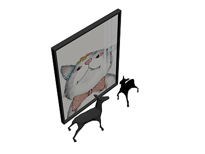 挂画装饰框模型