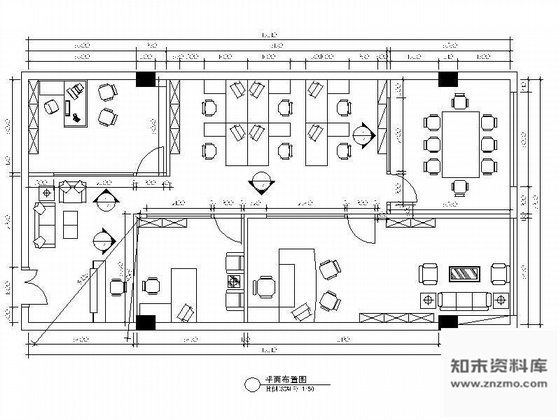 施工图办公空间装修方案图