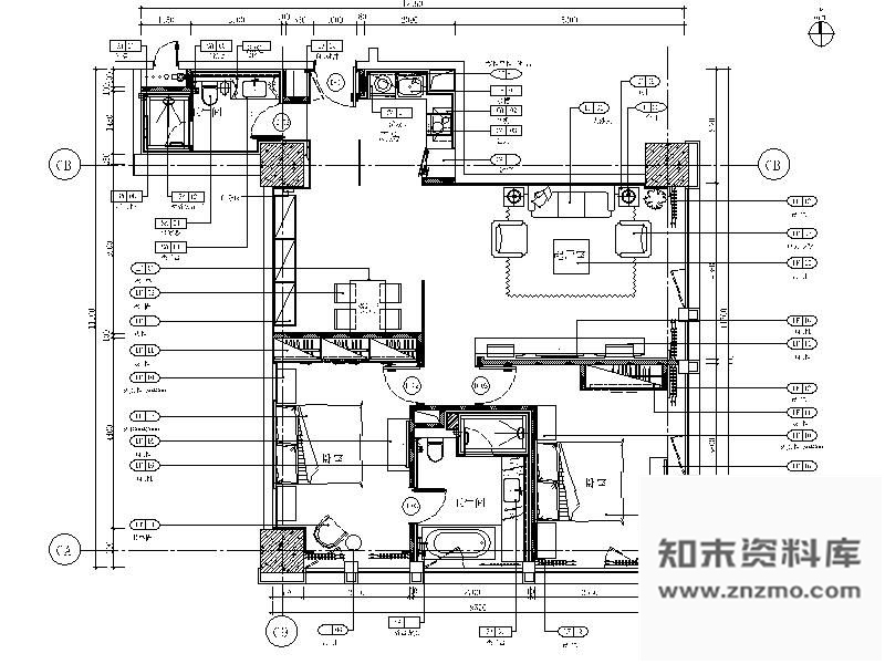 施工图中粮某大酒店装修图