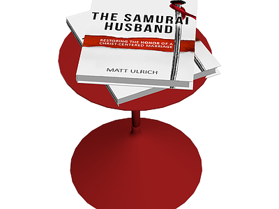 红色书架展示模型