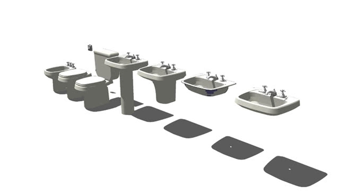 卫浴小件组合 草图大师模型