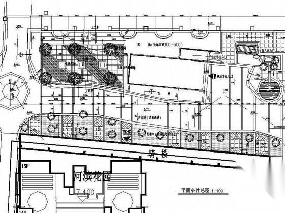 杭州某公寓步行街景观设计施工图 商业景观