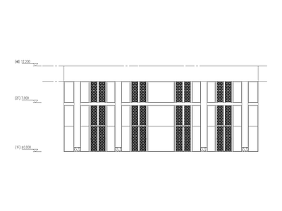 背景墙 现代工装图块立面工装立面立面图工装施工图工装图块
