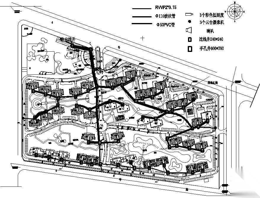 某小区弱电管网布置图