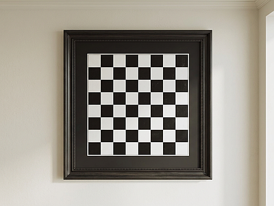 棋盘格设计挂画挂画