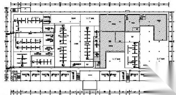 洁净电子厂房空调设计施工图 建筑暖通