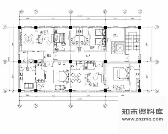 施工图山西现代简约风格办公会所CAD施工图含效果图
