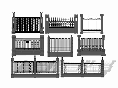 铁艺围墙组合
