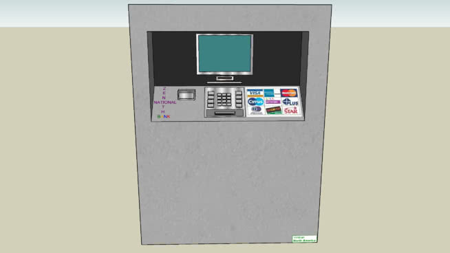 Zenith National Bank ATM Machine 冰箱 提款机 保险箱 称 显示器