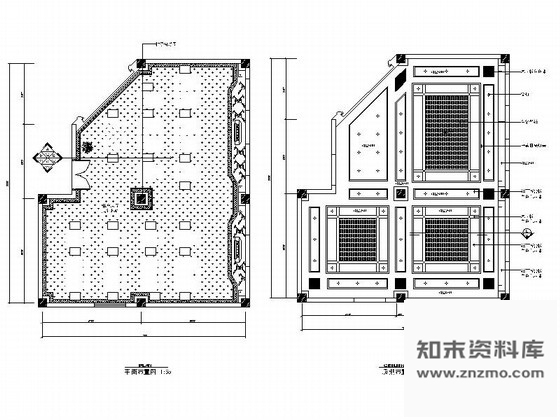 施工图某休闲洗浴休息大厅及走廊施工图