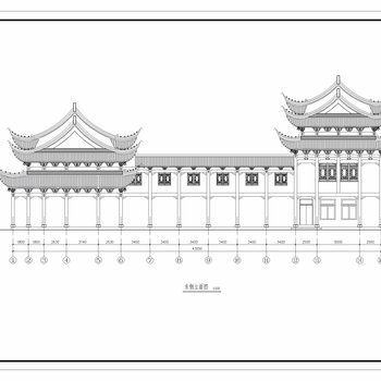 古建筑祠堂戏台设计CAD施工图
