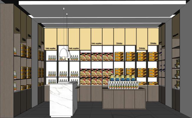 现代超市便利店 生活用品区