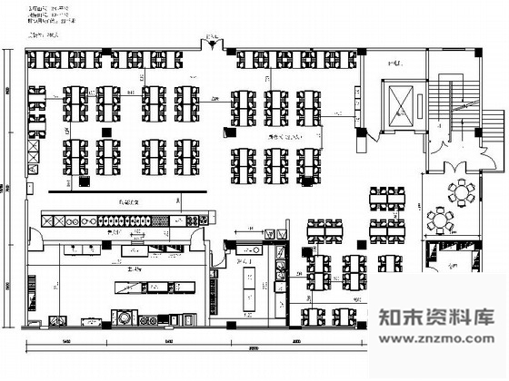 施工图连锁现代简约快餐店室内装修施工图