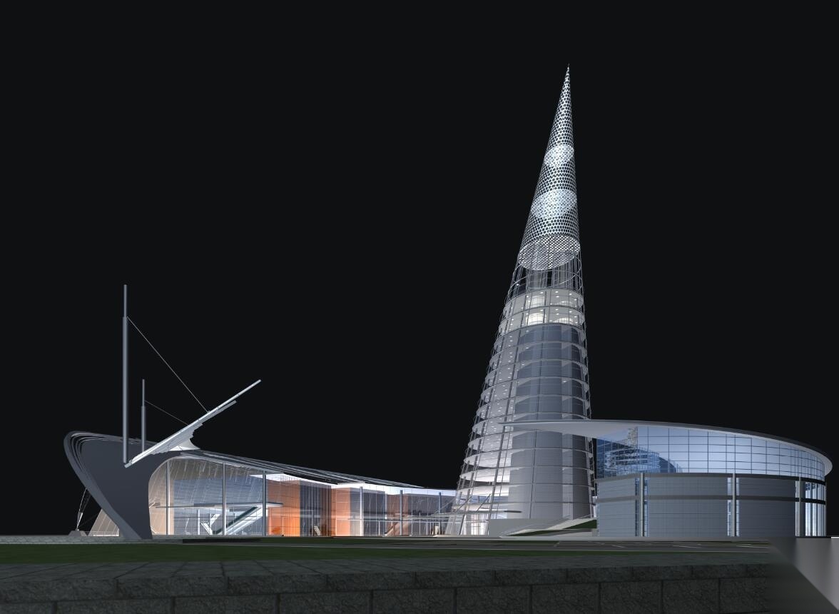[浙江]宁波现代科技展览会议中心建筑方案图 展销厅