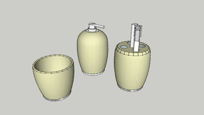卫浴小件组合 草图大师模型