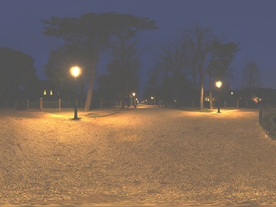 夜景户外道路路灯HDR全景贴图 夜晚HDR