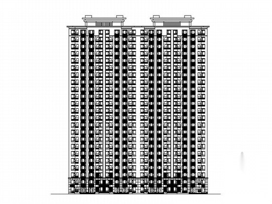 [河北]现代板式高层住宅楼建筑施工图（知名设计院）