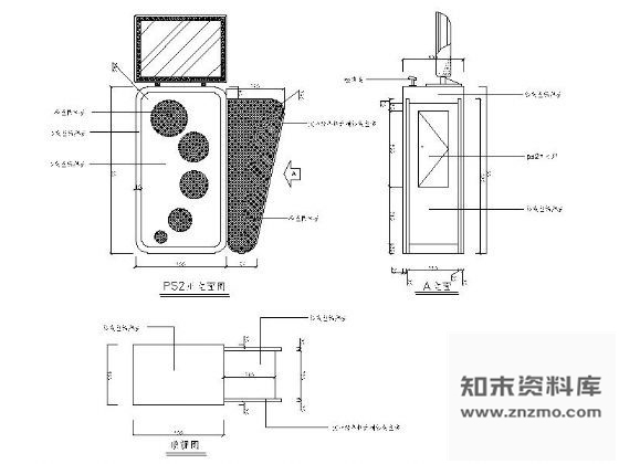 图块/节点自助查询电脑桌详图