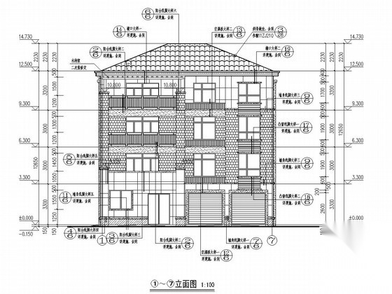 [私人住宅]四层砖混结构施工图（含建筑图）