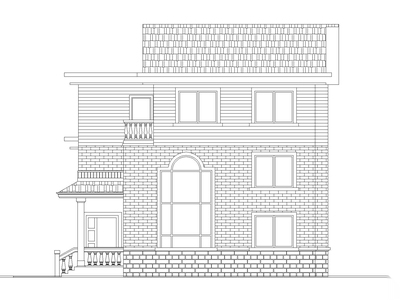 [广西]农村新型三层小康住宅建筑施工图 自建房