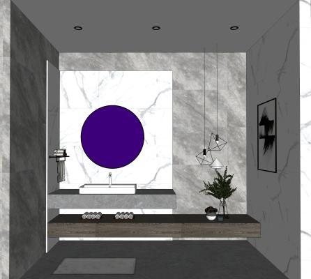 现代简约卫生间展厅样板间
