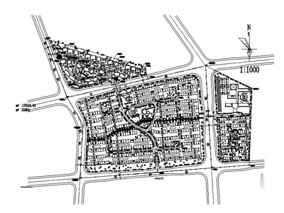 某安置小区总体规划图 居住区景观