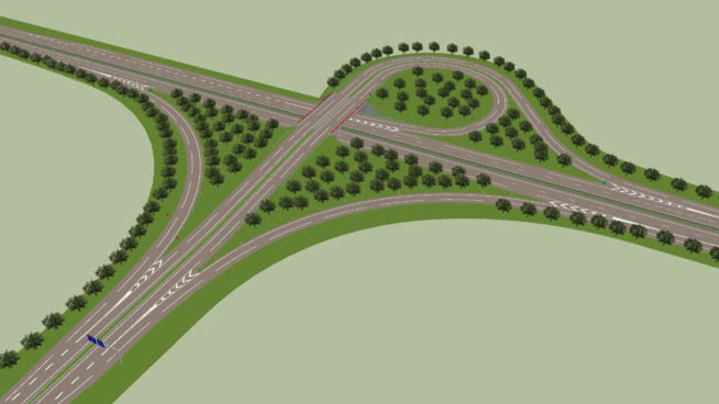 trompetaansluiting恶魔autosnelweg 3D 钢拱桥 线虫 其他 游乐场 吊桥