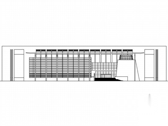 某学校四层图书馆建筑方案图（含效果图）